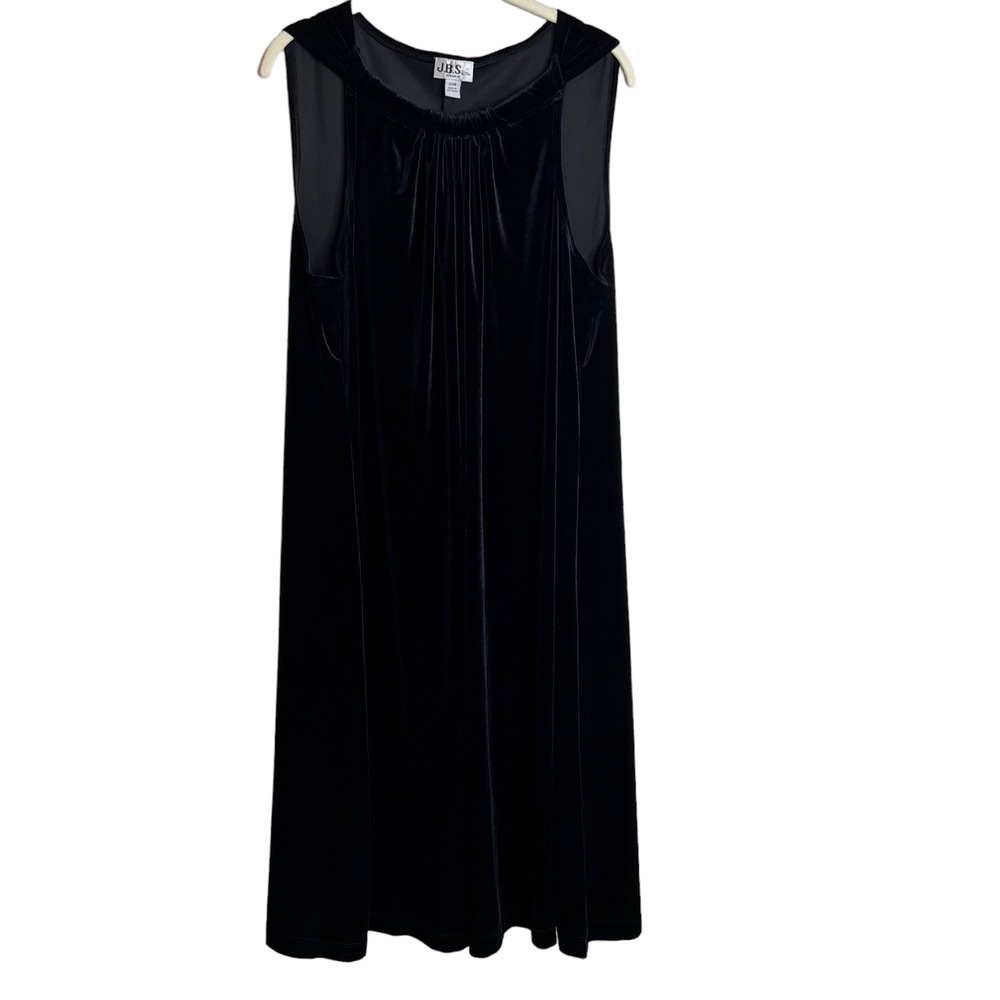 JBS Ltd Womens Dress Size XL Black Velvet Sleeveless Cocktail Party Date
